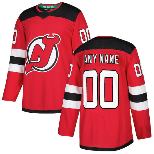 Custom NJ.Devils Authentic  Jersey Red Stitched American Hockey Jersey UNEC