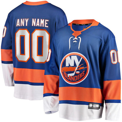 Custom NY.Islanders Fanatics Branded Home Breakaway Jersey Royal Stitched American Hockey Jersey UNEC