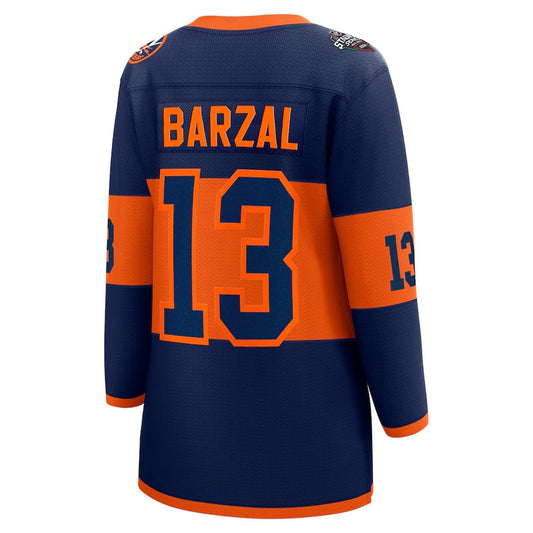 NY.Islanders #13 Mathew Barzal Fanatics 2024 Stadium Series Breakaway Player Jersey ¨C Navy Stitched American Hockey Jersey UNEC
