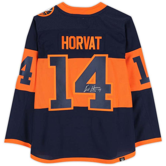 NY.Islanders #14 Bo Horvat Autographed Fanatics Authentic 2024 Stadium Series Authentic Jersey Stitched American Hockey Jersey UNEC
