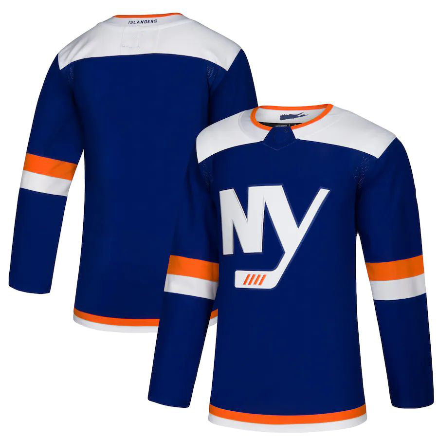 NY.Islanders Alternate Authentic Blank Jersey Blue Stitched American Hockey Jersey UNEC
