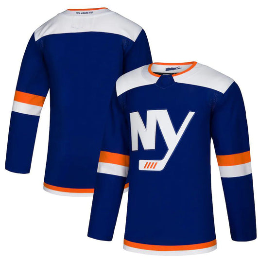 NY.Islanders Alternate Authentic Blank Jersey Blue Stitched American Hockey Jersey UNEC