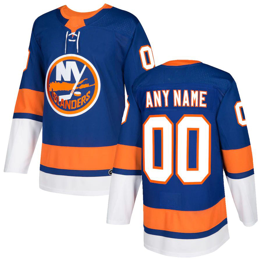 Custom NY.Islanders Authentic Jersey  Royal Stitched American Hockey Jersey UNEC