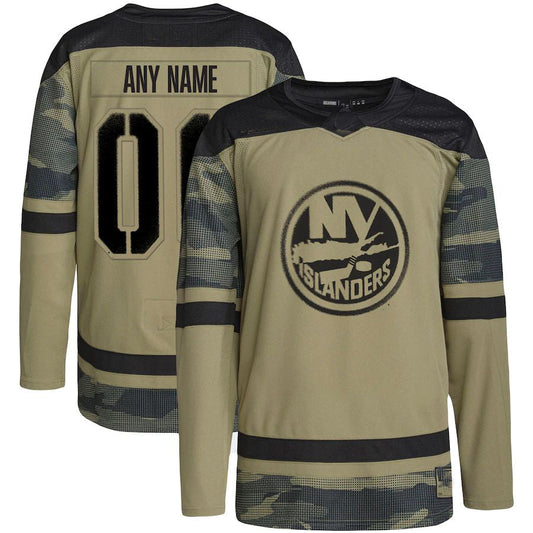 Custom NY.Islanders Military Appreciation Team Authentic Practice Jersey Camo Stitched American Hockey Jersey UNEC