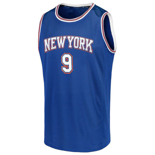 NY.Knicks #9 RJ Barrett Fanatics Authentic Fast Break Team Replica Jersey Statement Edition Royal Stitched American Basketball Jersey UNEC