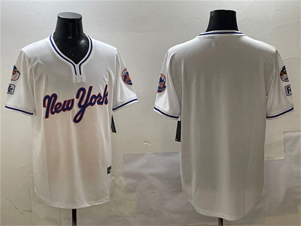 New York Mets Blank White 2025 Spring Training Stitched Baseball Jersey