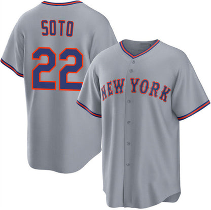 New York Mets #22 Juan Soto Gray 2025 Limited Stitched Baseball Jersey