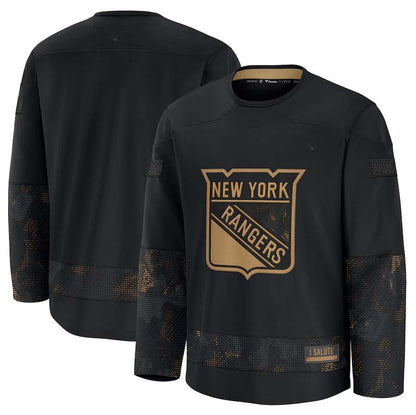 NY.Rangers Fanatics 2024 Military Appreciation Practice Jersey - Black Stitched American Hockey Jersey UNEC
