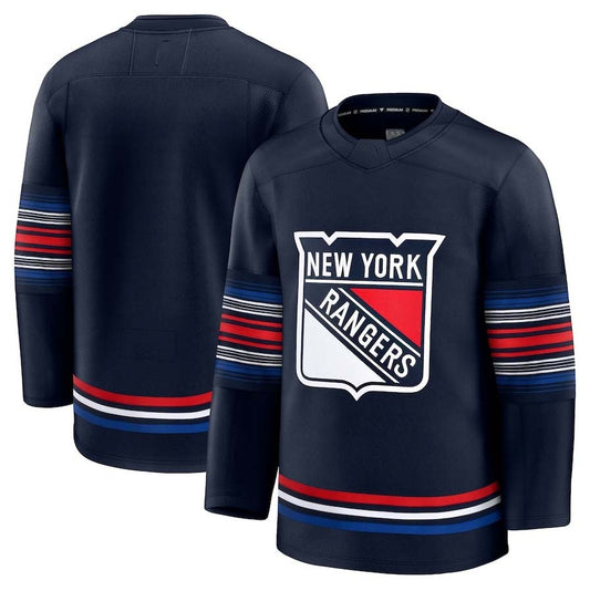 NY.Rangers Fanatics Alternate Premium Jersey - Navy Stitched American Hockey Jersey UNEC