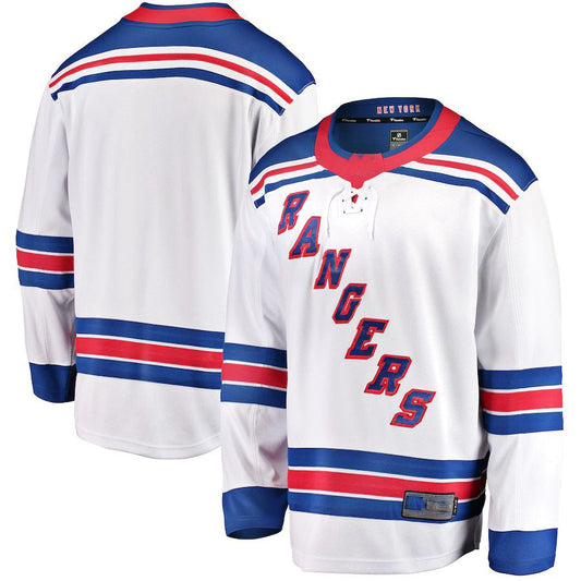 NY.Rangers Fanatics Branded Breakaway Away Jersey White Stitched American Hockey Jersey UNEC