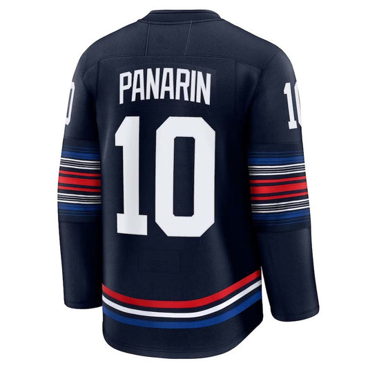 NY.Rangers #10 Artemi Panarin Fanatics Alternate Premium Jersey - Navy Stitched American Hockey Jersey UNEC