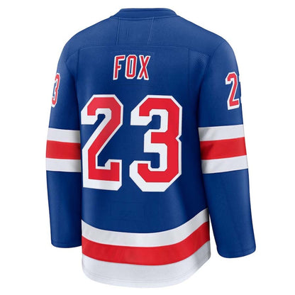 NY.Rangers #23 Adam Fox Fanatics Home Premium Jersey - Blue Stitched American Hockey Jersey UNEC