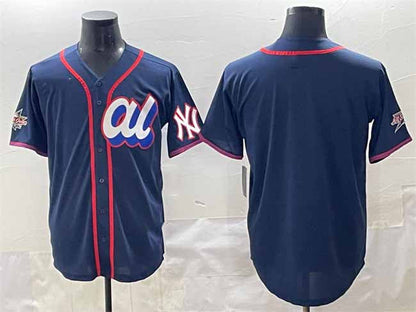 New York Yankees Blank American League Navy 2025 All-Star Edition Limited Stitched Baseball Jersey