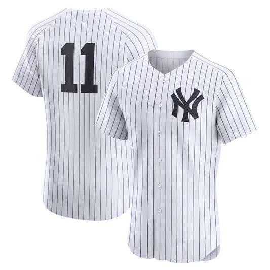 New York Yankees #11 Anthony Volpe Home Elite Jersey - White Stitched Baseball Jersey