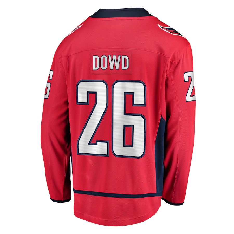 W.Capitals #26 Nic Dowd Fanatics Branded Home Breakaway Player Jersey Red Stitched American Hockey Jersey UNEC