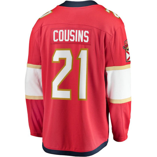 F.Panthers #21 Nick Cousins Fanatics Branded Home Breakaway Player Jersey Red Stitched American Hockey Jersey UNEC