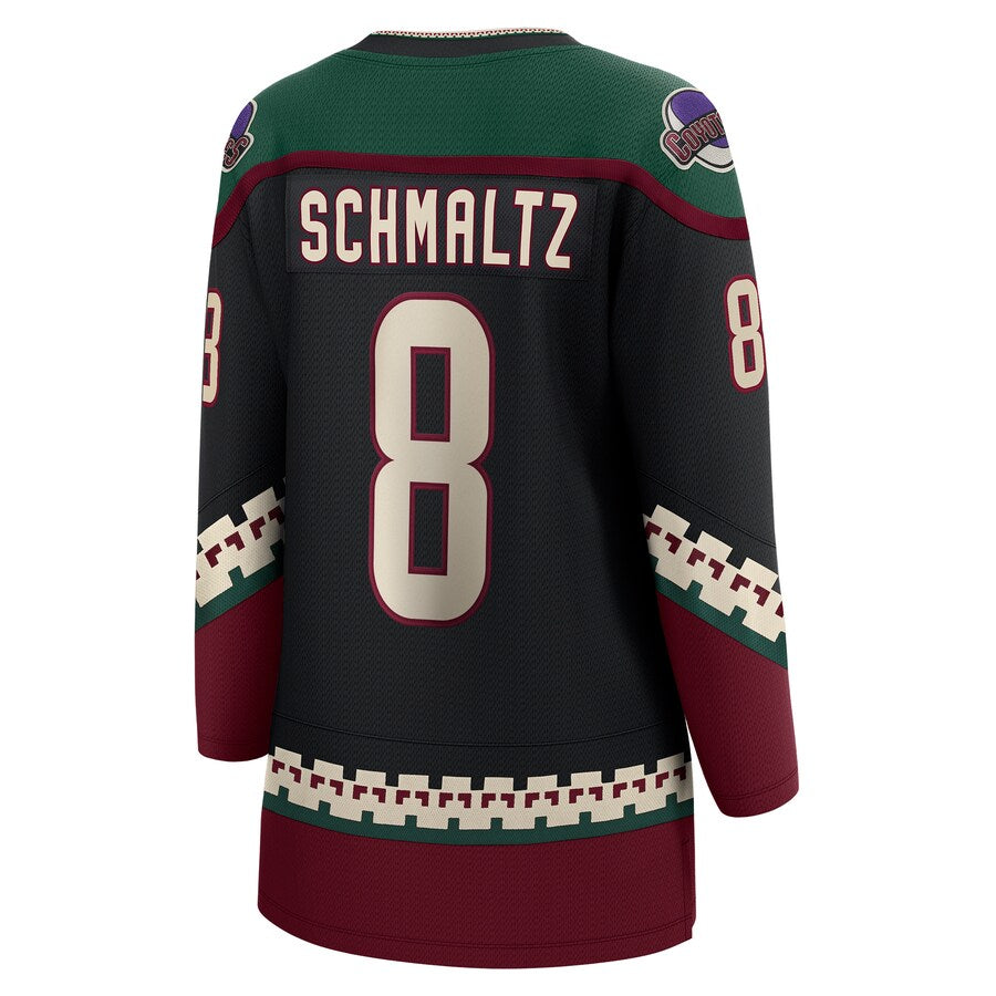 A.Coyotes #8 Nick Schmaltz Fanatics Branded Home Breakaway Player Jersey Black Stitched American Hockey Jersey UNEC