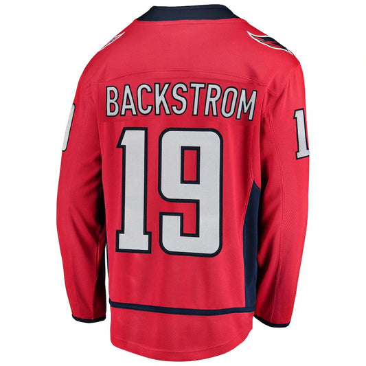 W.Capitals #19 Nicklas Backstrom Fanatics Branded Breakaway Player Jersey Red Stitched American Hockey Jersey UNEC