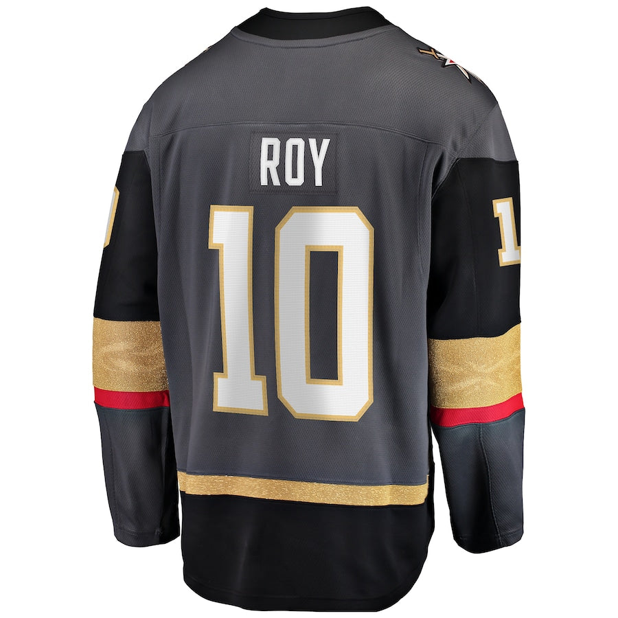 V.Golden Knights #10 Nicolas Roy Fanatics Branded Home Breakaway Player Jersey Gray Hockey Jersey UNEC