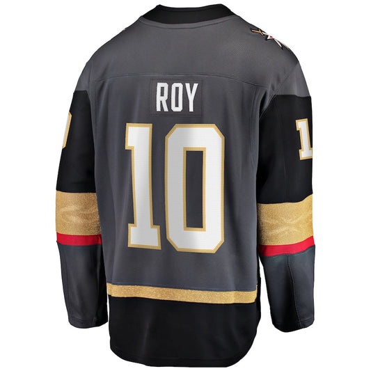 V.Golden Knights #10 Nicolas Roy Fanatics Branded Home Breakaway Player Jersey Gray Hockey Jersey UNEC