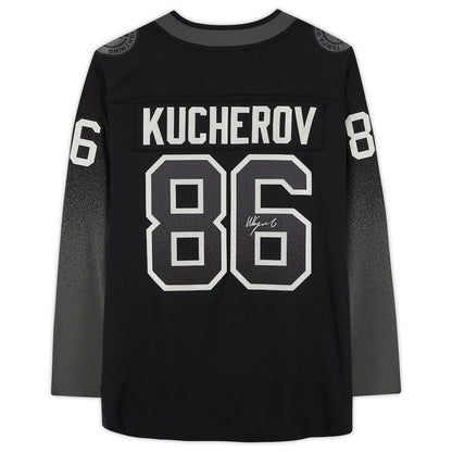 TB.Lightning #86 Nikita Kucherov Fanatics Authentic Autographed Breakaway Alternate Jersey Black Stitched American Hockey Jersey UNEC