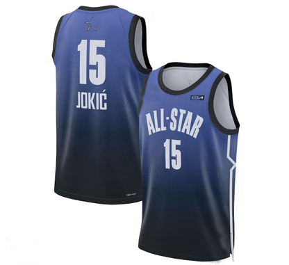 #15 Nikola Jokic 2023 All-Star Game Swingman Jersey - Blue Stitched American Basketball Jersey UNEC