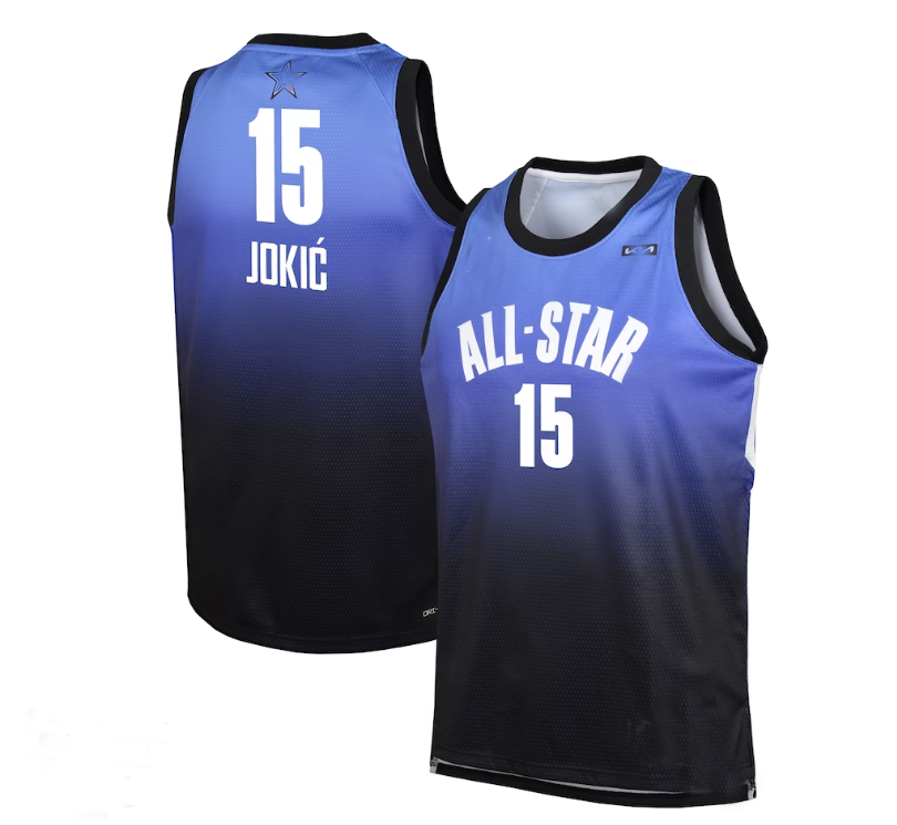 #15 Nikola Jokic All-Star Game Swingman Jersey - Blue Stitched American Basketball Jersey UNEC