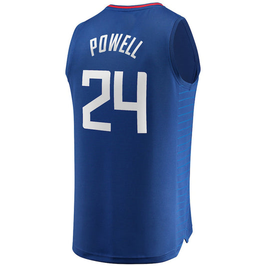 LA.Clippers #24 Norman Powell Fanatics Branded 2021-22 Fast Break Replica Jersey  Icon Edition Royal Stitched American Basketball Jersey UNEC