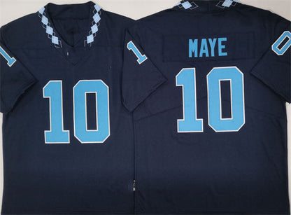 N.Carolina Tar Heels #10 Drake Maye Navy Limited College Stitched American College Jerseys