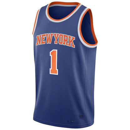 NY.Knicks #1 Obi Toppin 2020  Draft First Round Pick Swingman Jersey Royal Icon Edition Stitched American Basketball Jersey UNEC