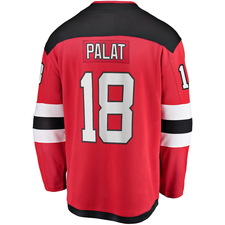 NJ.Devils #18 Ondrej Palat Fanatics Branded Home Breakaway Player Jersey Red Stitched American Hockey Jersey UNEC