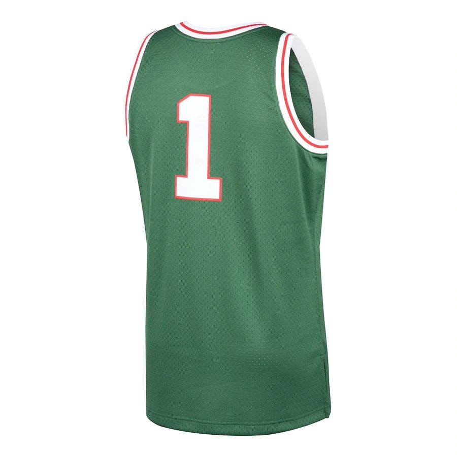 M.Bucks #1 Oscar Robertson Mitchell & Ness 1970-71 Hardwood Classics Swingman Jersey Green Stitched American Basketball Jersey UNEC