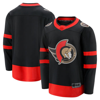 O.Senators Fanatics Branded 2020-21 Home Breakaway Jersey Black Stitched American Hockey Jersey UNEC