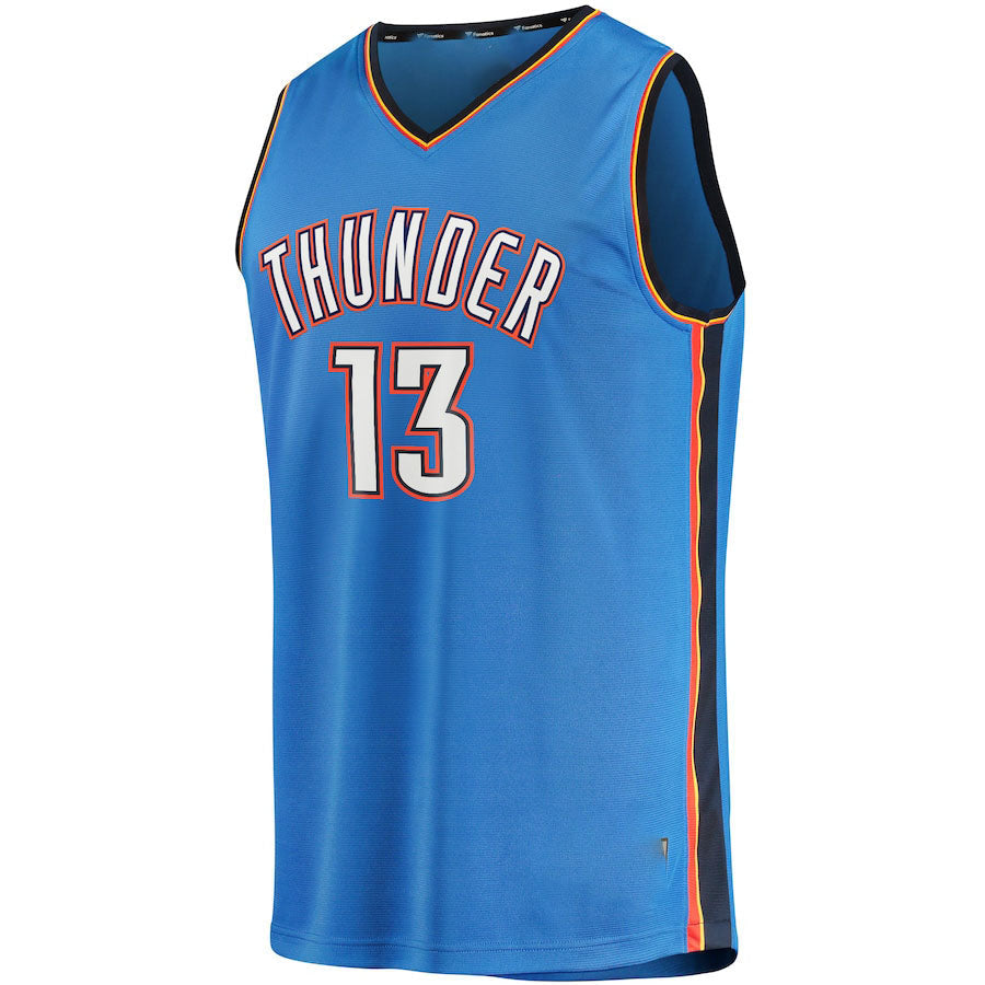OC.Thunder #13 Ousmane Dieng Fanatics Branded 2022 Draft First Round Pick Fast Break Replica Player Jersey Blue Icon Edition Stitched American Basketball Jersey UNEC