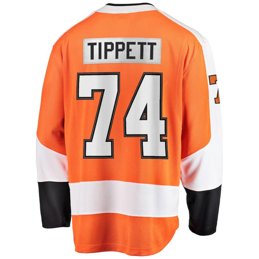 P.Flyers #74 Owen Tippett Fanatics Branded Home Breakaway Player Jersey Orange Stitched American Hockey Jersey UNEC