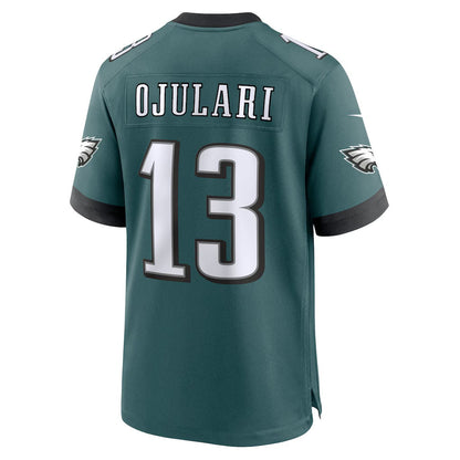 P.Eagles #13 Azeez Ojulari Midnight Green Team Game Stitched American Football Jerseys