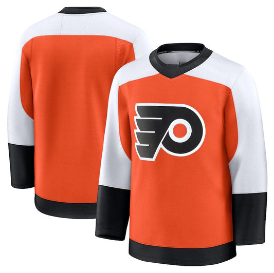 P.Flyers Fanatics Home Premium Jersey - Burnt Orange Stitched American Hockey Jersey UNEC