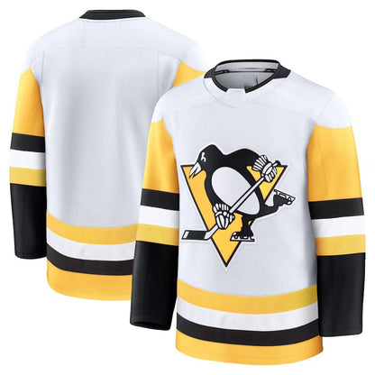 P.Penguins Fanatics Away Premium Jersey - White Stitched American Hockey Jersey UNEC