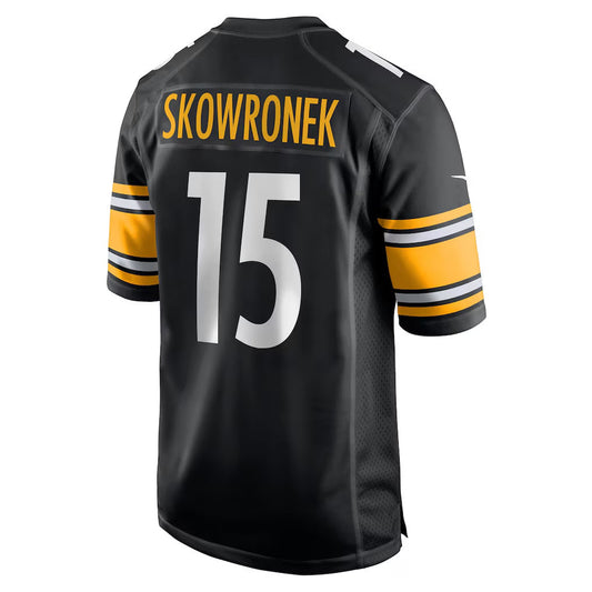 P.Steelers #15 Ben Skowronek Black Team Game Stitched American Football Jerseys CustomName