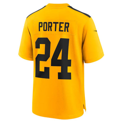 P.Steelers #24 Joey Porter Jr. Gold Alternate 1933 Throwback Game Stitched American Football Jerseys