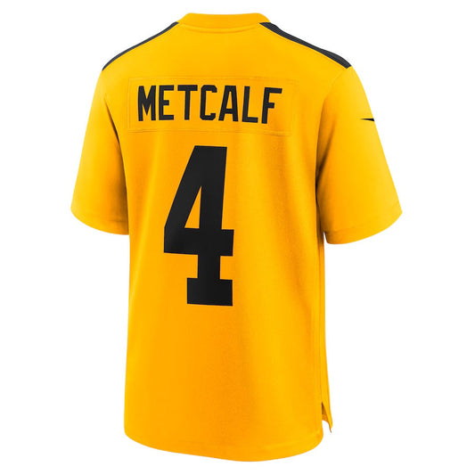 P.Steelers #4 DK Metcalf Gold Alternate 1933 Throwback Game Stitched American Football Jerseys