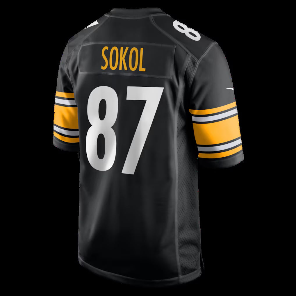 P.Steelers #87 Matt Sokol Black Team Game Stitched American Football Jerseys CustomName