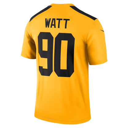 P.Steelers #90 T.J. Watt Gold Alternate 1933 Throwback Legend Stitched American Football Jerseys