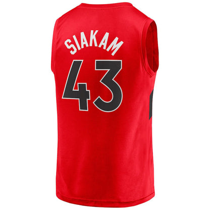 T.Raptors #43 Pascal Siakam Fanatics Branded  Fast Break Player Jersey Red Icon Edition Stitched American Basketball Jersey UNEC