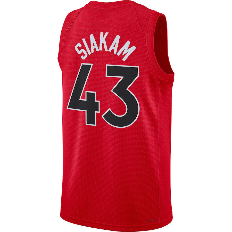 T.Raptors #43 Pascal Siakam 2021-22 Diamond Swingman Jersey Red Icon Edition Stitched American Basketball Jersey UNEC