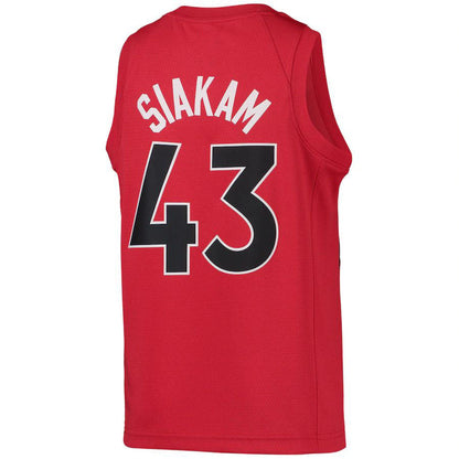 T.Raptors #43 Pascal Siakam  Diamond Swingman Jersey Red Icon Edition Stitched American Basketball Jersey UNEC
