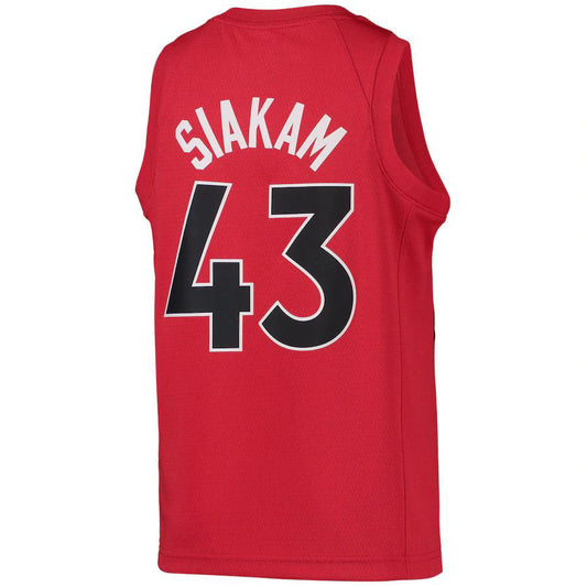 T.Raptors #43 Pascal Siakam  Diamond Swingman Jersey Red Icon Edition Stitched American Basketball Jersey UNEC