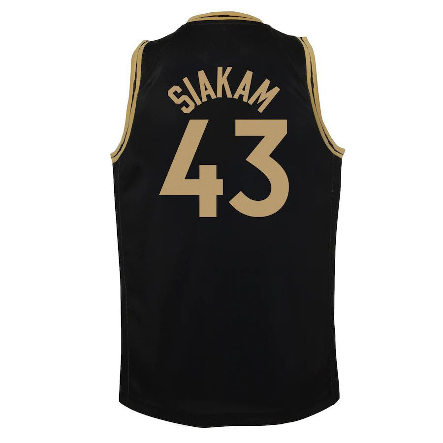 T.Raptors #43 Pascal Siakam Swingman Jersey Black Statement Edition Stitched American Basketball Jersey UNEC