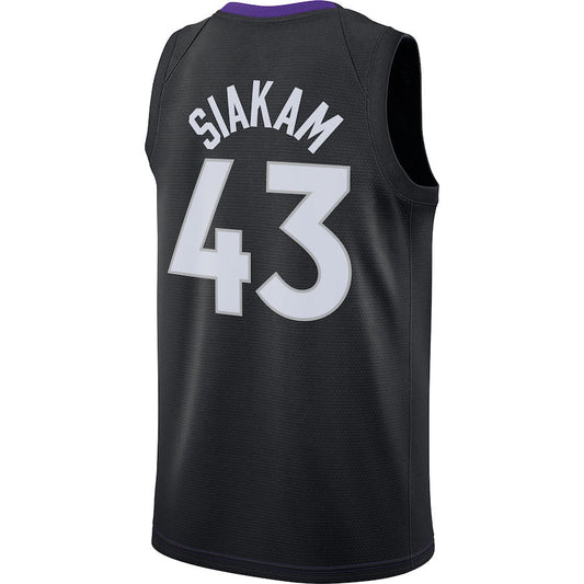 T.Raptors #43 Pascal Siakam  Swingman Player Jersey BlackPurple Earned Edition Stitched American Basketball Jersey UNEC