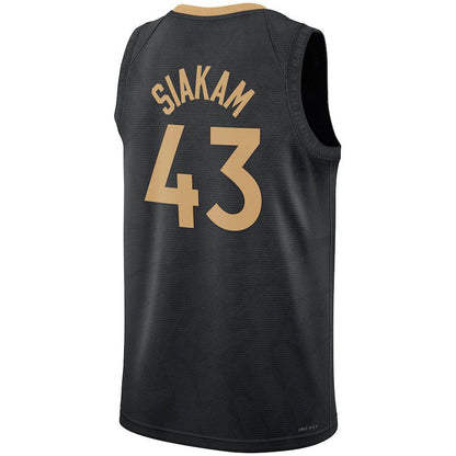 T.Raptors #43 Pascal Siakam Unisex  Swingman Jersey City Edition Black Stitched American Basketball Jersey UNEC